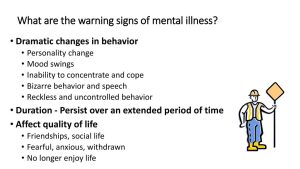 What are the signs of poor mental health?
